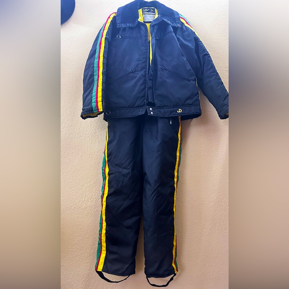 70s Vintage John Deere matching bibs and jacket!